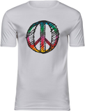 T-Shirt UNISEX  „Peace" weiss, mit bunten Aufdruck im RS Design