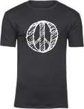 T-Shirt UNISEX  „Peace" schwarz, mit weißen Aufdruck im RS Design