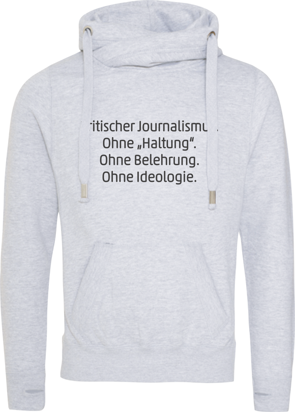 Hoodie „Kritischer Journalismus“ hellgrau