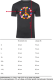 T-Shirt UNISEX  „Peace" Blume schwarz mit bunten Aufdruck