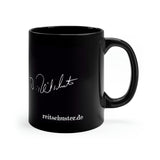 schwarze Kaffeetasse bedruckt mit Boris Reitschuster Foto und Signatur