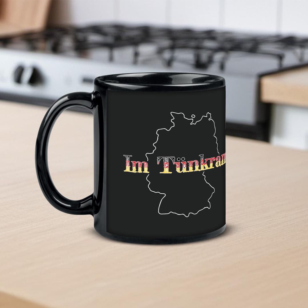 FUN-Kaffeebecher "TÜNKRAM", schwarz