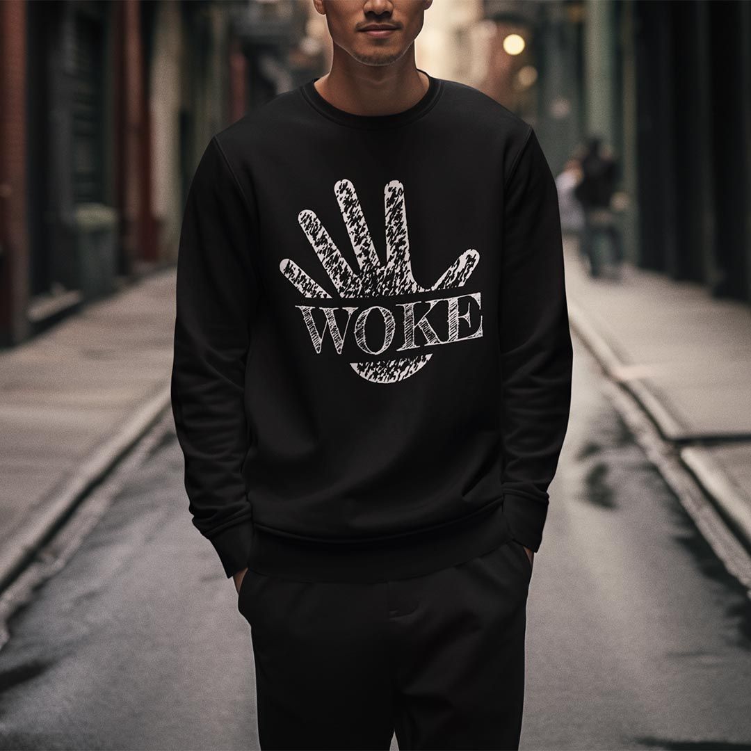 BR Sweater "WOKE Hand" schwarz