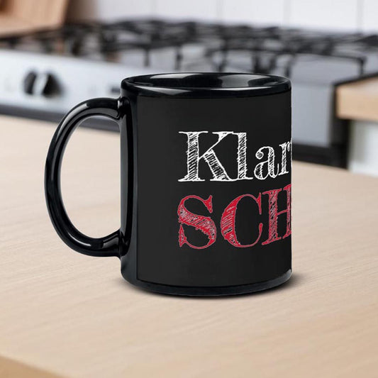 BR Kaffeebecher "KLARTEXT STATT SCHOLZEN", schwarz