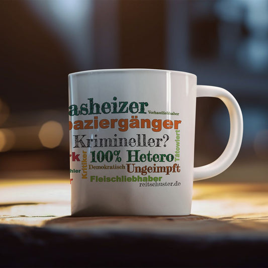 FUN-Kaffeebecher "Geht's noch Krimineller", weiss