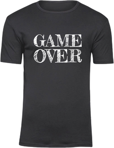 T-Shirt UNISEX  „GAME OVER" schwarz mit weißem Aufdruck
