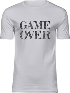 T-Shirt UNISEX  „GAME OVER" weiß mit schwarzem Aufdruck