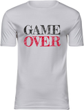 T-Shirt UNISEX  „GAME OVER" weiß mit schwarz/roten Aufdruck