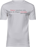 T-Shirt UNISEX  „Narren vermehren sich..." weiss mit schwarz/roten Aufdruck