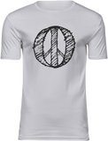 T-Shirt UNISEX  „Peace" weiss, mit schwarzen Aufdruck im RS Design