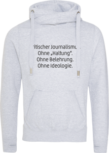 Hoodie „Kritischer Journalismus“ hellgrau