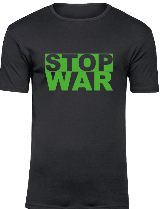 T-Shirt UNISEX, schwarz, Design 1  „STOP WAR