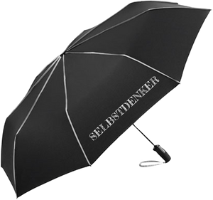 Regenschirm "SELBSTDENKER" schwarz/rot & schwarz/grau
