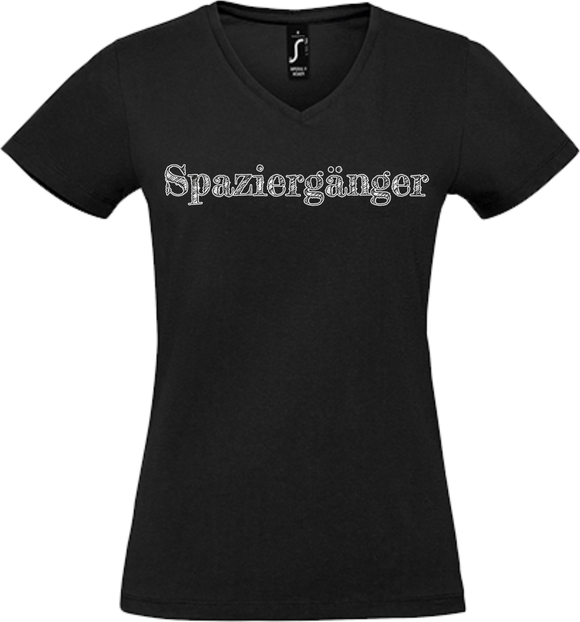 Damen V-Neck T-Shirt „SPAZIERGÄNGER