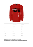 Sweater "GAME OVER" Fire Red, mit schwarzen Aufdruck