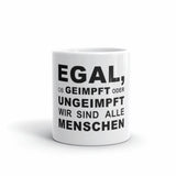 Tasse mit Spruch Reitschuster.de " Egal ob geimpft oder umgeimpft, wir sind alle Menschen"