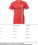 T-Shirt V-Neck „reitschuster.de“ Rot Meliert